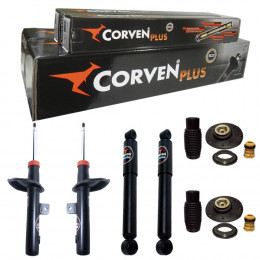 4 Amortecedores Corven + Kits Suspensão Peugeot 206 1.0 16v