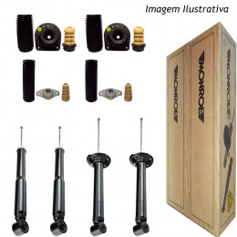 4 Amortecedores Monroe + Kits Fiat Idea ELX HLX 1.4 1.8 2005/