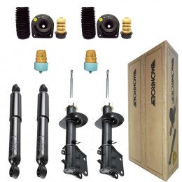 4 Amortecedores Monroe + Kits Fiat Palio Adventure 1.6 1.8 2001/