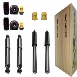4 Amortecedores Monroe + Kits Fiat Palio Weekend 1995/1998 - Refil