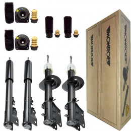 4 Amortecedores Monroe + Kits Fiat Siena 1.3 1.4 1.5 1.6 1.8 2001/