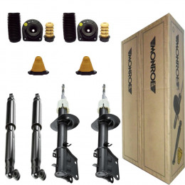 4 Amortecedores Monroe + Kits Fiat Strada 2001/