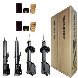 4 Amortecedores Monroe + Kits Fiat Uno 1.0 Economy 2009/2014