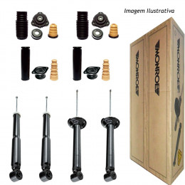 4 Amortecedores Monroe + Kits Ford Ecosport 4x2 2002/2013