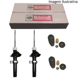2 Amortecedores Dianteiros Motorcraft + KitsNovo Ka 1.0 1.6 8v Rocam 2008/2013