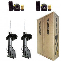 2 Amortecedores Dianteiros Monroe + Kits Fiat Palio Young 1.0 1998/2008