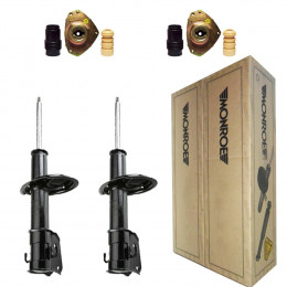 2 Amortecedores Dianteiros Monroe + Kits Fiat Tempra SW 2.0 1994/1997