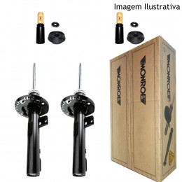 2 Amortecedores Dianteiros Monroe + Kits Renault Kangoo Furgao 1999/2012