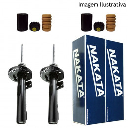 2 Amortecedores Dianteiros Nakata + Kits Fiat Pick Up 1988/1991