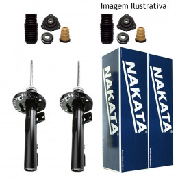 2 Amortecedores Dianteiros Nakata + Kits Ford Ecosport 4x2 2003/2012