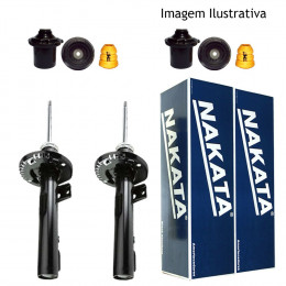2 Amortecedores Dianteiros Nakata + Kits Gm Agile 1.4 2009/2014