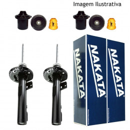 2 Amortecedores Dianteiros Nakata + Kits Gm Corsa Novo Hatch 2002/2012