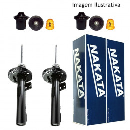 2 Amortecedores Dianteiros Nakata + Kits Gm Montana 2003/2010