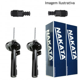 2 Amortecedores Dianteiros Nakata + Kits Nissan March 2011/2018