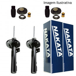 2 Amortecedores Dianteiros Nakata + Kits 206 Convers�vel 2001/2005