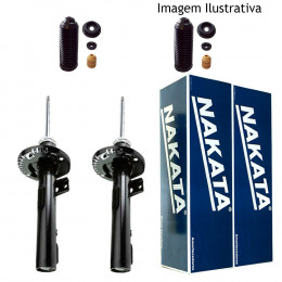 2 Amortecedores Dianteiros Nakata + Kits Vw Voyage C/ Barra 2008/2015