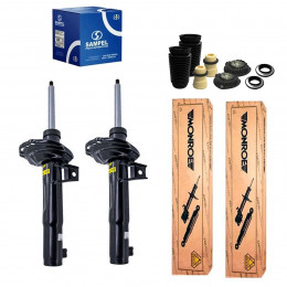 2 Amortecedores Dianteiros Monroe + Kits Sampel Audi A3 13/