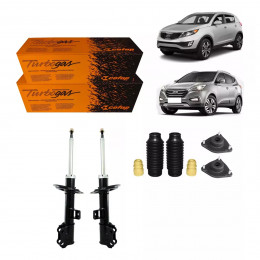 2 Amortecedores Dianteiros Cofap + Kits Kia Sportage 4x2 2011/2015