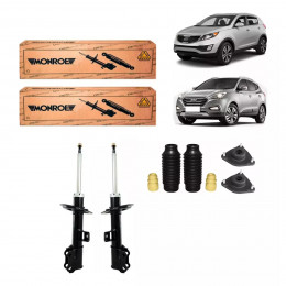2 Amortecedores Dianteiro Monroe + Kits Sportage 4x4 11/15