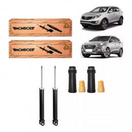 2 Amortecedores Traseiros Monroe + Kits Ix35 4x2 10/15