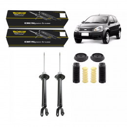 2 Amortecedores Traseiros Monroe + Kits Ford Ka 2008/2011