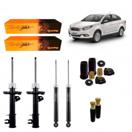 4 Amortecedores Cofap + Kits Sampel Fiat Grand Siena 2012/