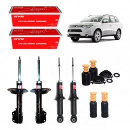 4 Amortecedores Kayaba + Kits Sampel Outlander 2014/2015
