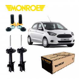2 Amortecedores Dianteiros Monroe + Kits Ford Ka 14/