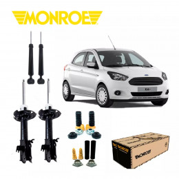 4 Amortecedores Monroe + Kits Ford Ka 14/