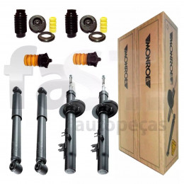 4 Amortecedores Monroe + Kits Suspensão Citroen C3 2001/2012