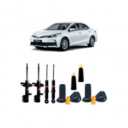 4 Amortecedores Kayaba + Kits Axios Toyota Corolla 2015/2019