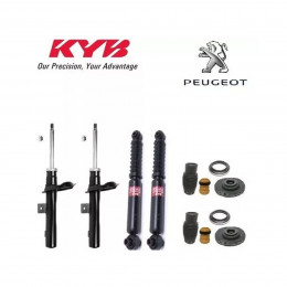 4 Amortecedores Kayaba + Kits Peugeot 207 2008/2015