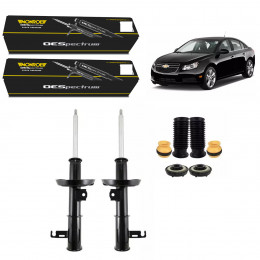 2 Amortecedores Dianteiros Monroe + Kits Gm Cruze 2011/2016