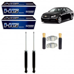 2 Amortecedores Traseiros Nakata + Kits Gm Cruze 2011/2016