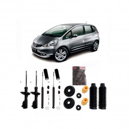 4 Amortecedores Kayaba + Kits Kayaba Honda Fit 09/14