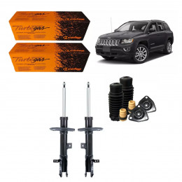 2 Amortecedores Dianteiros Cofap + Kits Sampel Compass 11/14