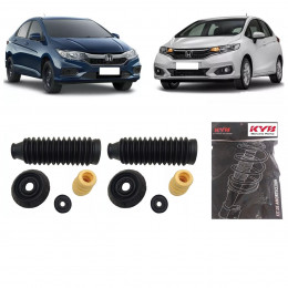 Kit Amortecedor Dianteiro Kayaba Fit City 2009/2021 (Par)