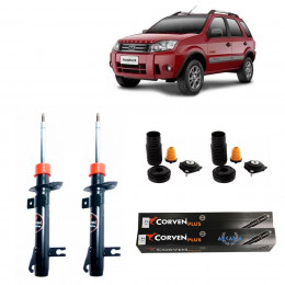 2 Amortecedores Dianteiros Corven + Kits Ecosport 4x2 2003/2012