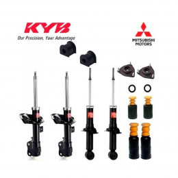 4 Amortecedores Kayaba Com Kits E Bucha Barra Lancer 12/