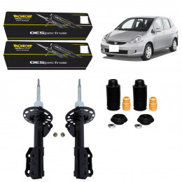 2 Amortecedores Dianteiros Monroe + Kits Honda Fit 2003/2008