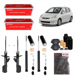 4 Amortecedores Kayaba + Kits Kyb Honda Fit 2003/2008