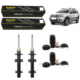 2 Amortecedores Dianteiros Monroe + Kits Axios Ecosport 03/12