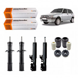 4 Amortecedores Cofap + Kits Fiat Uno Mille 1993/2013