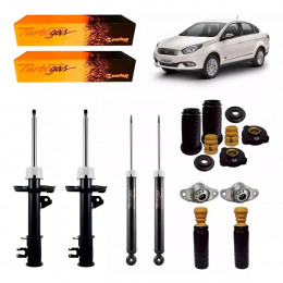 4 Amortecedores Cofap + Kits Fiat Grand Siena 2012/