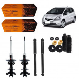 4 Amortecedores Cofap + Kits Honda Fit City 2009/2014