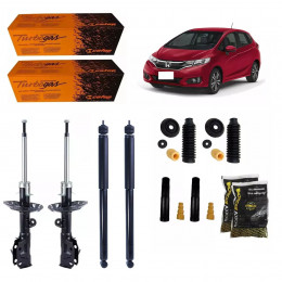 4 Amortecedores Cofap + Kits Axios Honda Fit City 2015/2021