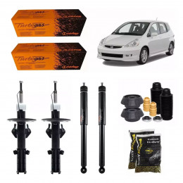 4 Amortecedores Cofap + Kits Axios Honda Fit 2003/2008