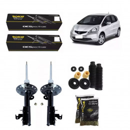 2 Amortecedores Dianteiros Monroe + Kits Axios Fit City 09/14