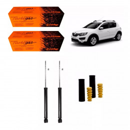 2 Amortecedores Traseiros Cofap + Kits Sampel Sandero Step 2008/2020