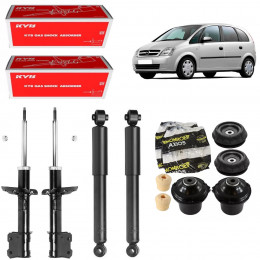 4 Amortecedores Kayaba + Kits Axios Gm Meriva 2002/2012